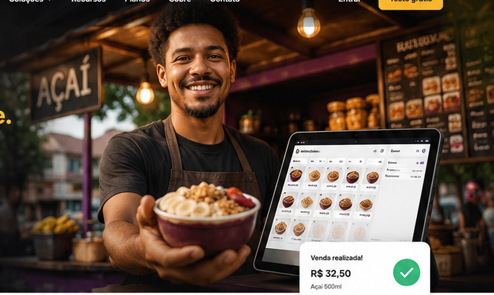 Empreendedor em seu negócio